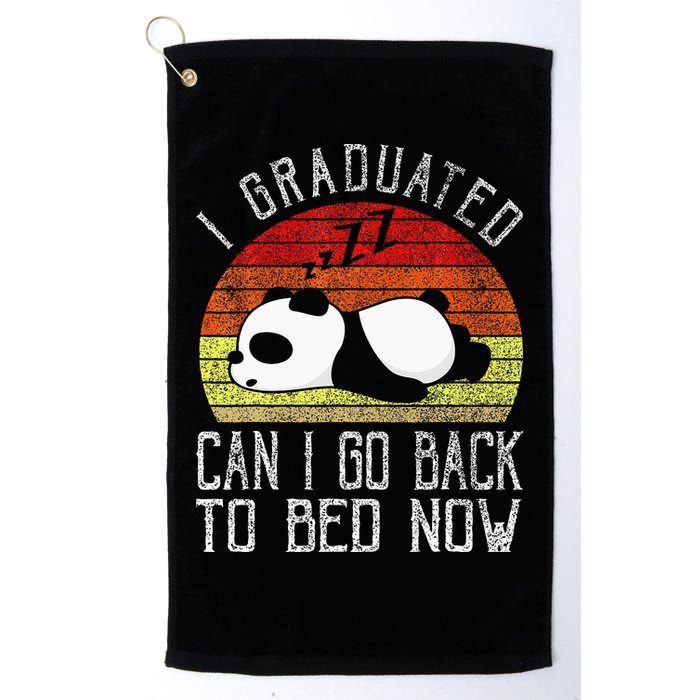 I Graduated Can I Go Back To Bed Now Cute Panda Sleeping Golf Towel