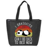 I Graduated Can I Go Back To Bed Now Cute Panda Sleeping Zip Tote Bag