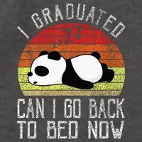 I Graduated Can I Go Back To Bed Now Cute Panda Sleeping Vector Backpack