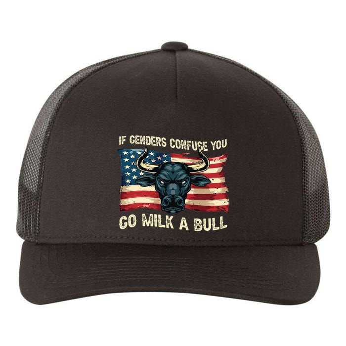 If Genders Confuse You Go Milk A Bull Yupoong Adult 5-Panel Trucker Hat