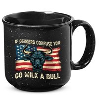 If Genders Confuse You Go Milk A Bull 15oz Campfire Ceramic Mug
