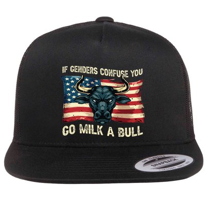 If Genders Confuse You Go Milk A Bull Flatbill Hat