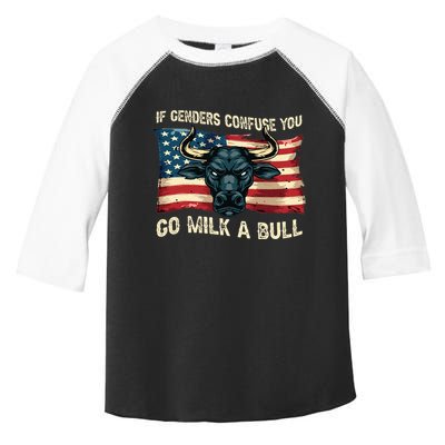 If Genders Confuse You Go Milk A Bull Toddler Fine Jersey T-Shirt
