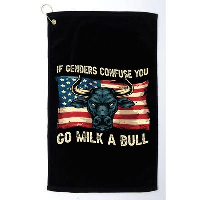 If Genders Confuse You Go Milk A Bull Golf Towel