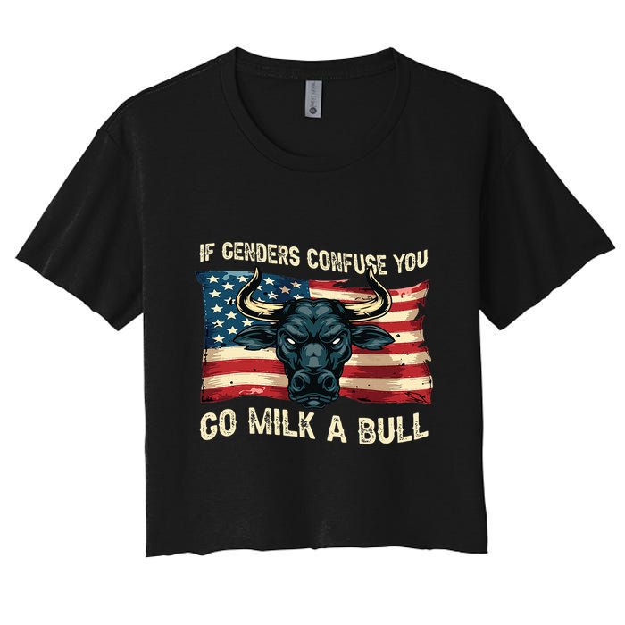 If Genders Confuse You Go Milk A Bull Crop Top