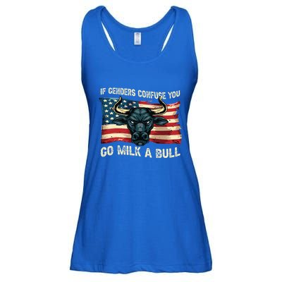 If Genders Confuse You Go Milk A Bull Ladies Essential Flowy Tank