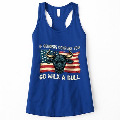 If Genders Confuse You Go Milk A Bull Womens Tank Top