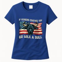 If Genders Confuse You Go Milk A Bull Womens T-Shirt