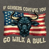 If Genders Confuse You Go Milk A Bull Cotton Canvas Backpack