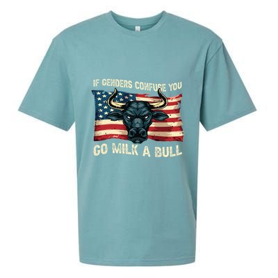 If Genders Confuse You Go Milk A Bull Sueded Cloud Jersey T-Shirt