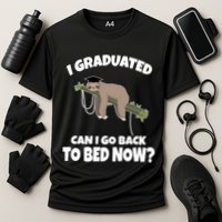I Graduated Can I Go Back To Bed Now Sloth Performance Shirt