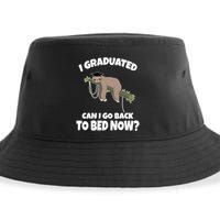 I Graduated Can I Go Back To Bed Now Sloth Sustainable Bucket Hat