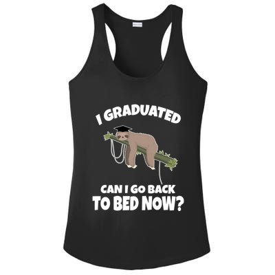 I Graduated Can I Go Back To Bed Now Sloth Ladies PosiCharge Competitor Racerback Tank