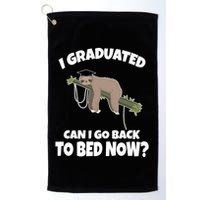 I Graduated Can I Go Back To Bed Now Sloth Golf Towel
