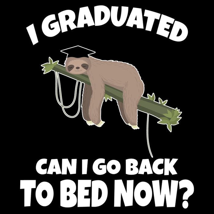 I Graduated Can I Go Back To Bed Now Sloth Wool Snapback Cap