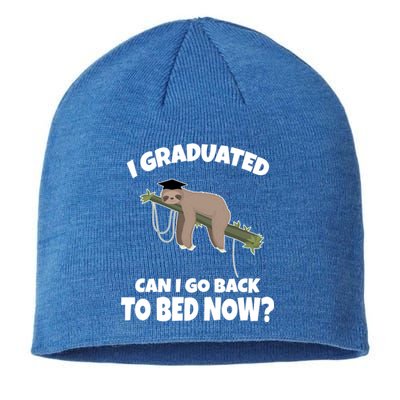 I Graduated Can I Go Back To Bed Now Sloth Sustainable Beanie