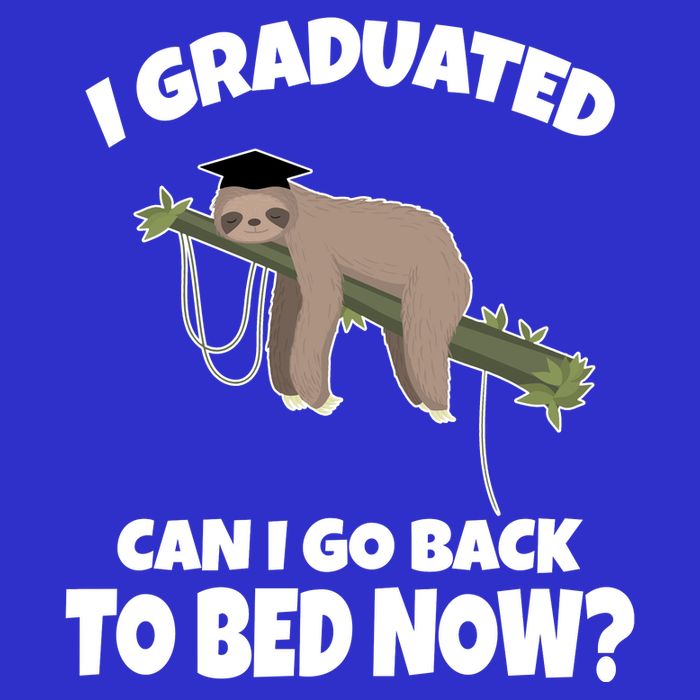 I Graduated Can I Go Back To Bed Now Sloth 16 in Basic Backpack