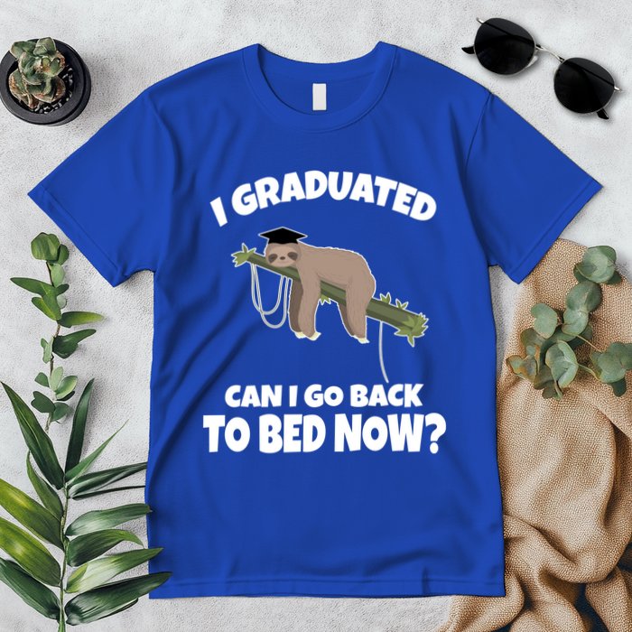 I Graduated Can I Go Back To Bed Now Sloth Premium T-Shirt