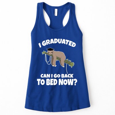 I Graduated Can I Go Back To Bed Now Sloth Womens Tank Top