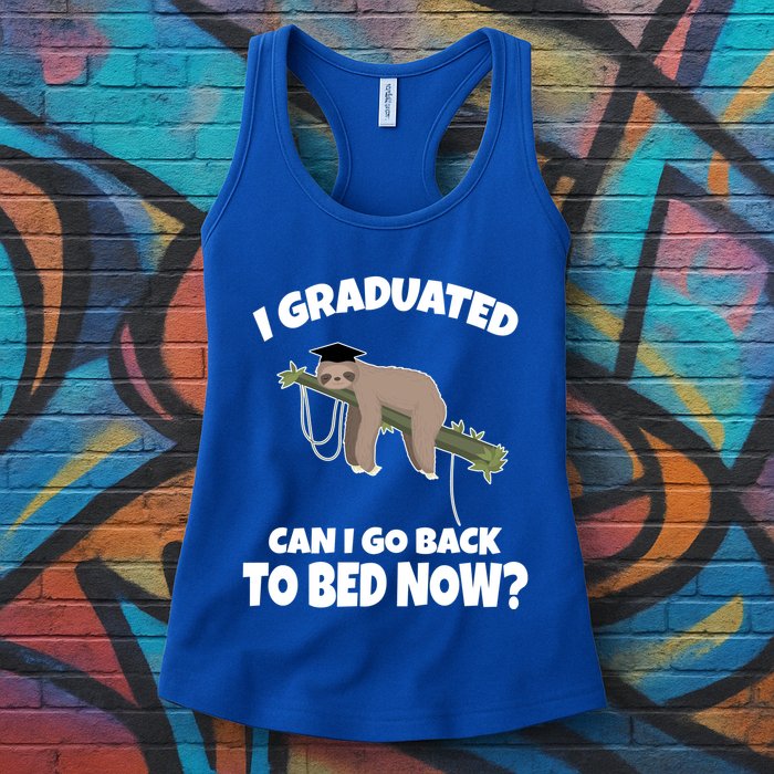 I Graduated Can I Go Back To Bed Now Sloth Womens Tank Top