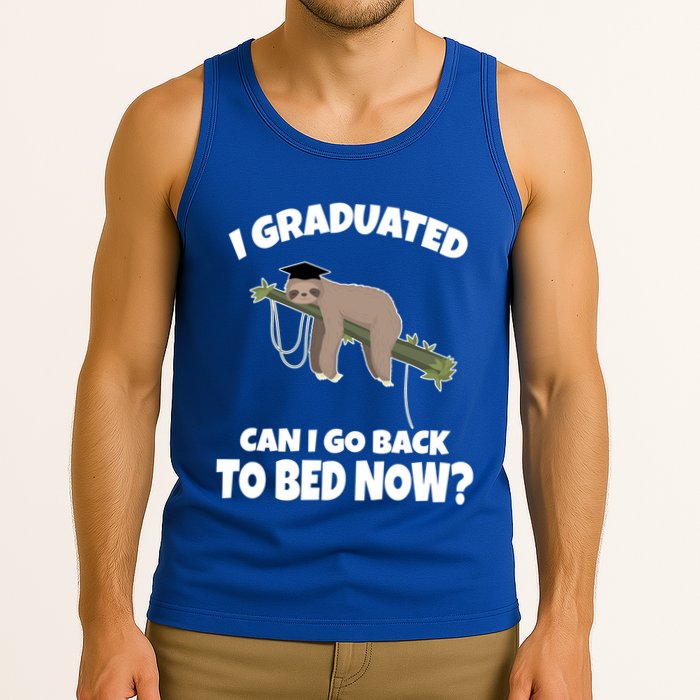 I Graduated Can I Go Back To Bed Now Sloth Tank Top