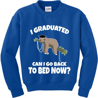 I Graduated Can I Go Back To Bed Now Sloth Kids Sweatshirt