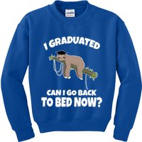 I Graduated Can I Go Back To Bed Now Sloth Kids Sweatshirt