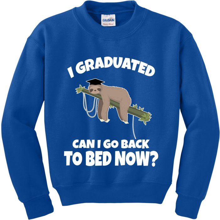 I Graduated Can I Go Back To Bed Now Sloth Kids Sweatshirt
