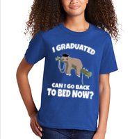 I Graduated Can I Go Back To Bed Now Sloth Kids T-Shirt