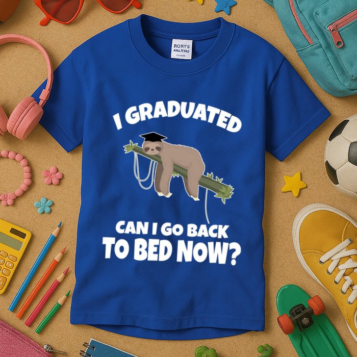 I Graduated Can I Go Back To Bed Now Sloth Kids T-Shirt