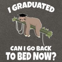 I Graduated Can I Go Back To Bed Now Sloth Cotton Canvas Backpack