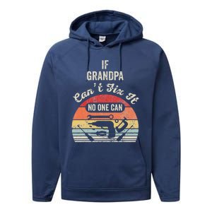 If Grandpa CanT Fix It No One Can Retro Tools Performance Fleece Hoodie