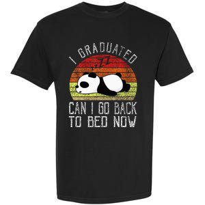 I Graduated Can I Go Back To Bed Now Cute Panda Sleeping Garment-Dyed Heavyweight T-Shirt