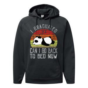 I Graduated Can I Go Back To Bed Now Cute Panda Sleeping Performance Fleece Hoodie