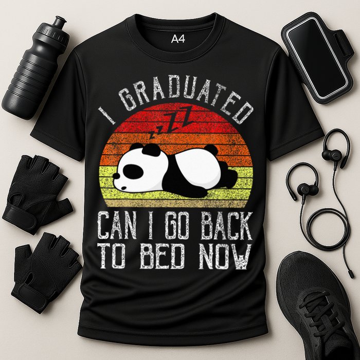 I Graduated Can I Go Back To Bed Now Cute Panda Sleeping Performance Shirt