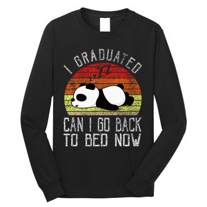 I Graduated Can I Go Back To Bed Now Cute Panda Sleeping Long Sleeve Shirt