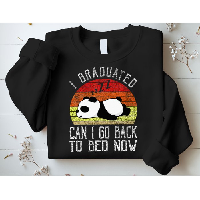 I Graduated Can I Go Back To Bed Now Cute Panda Sleeping Sweatshirt