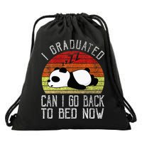 I Graduated Can I Go Back To Bed Now Cute Panda Sleeping Drawstring Bag