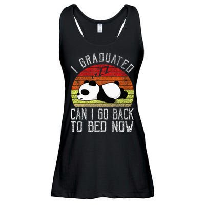 I Graduated Can I Go Back To Bed Now Cute Panda Sleeping Ladies Essential Flowy Tank