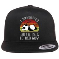 I Graduated Can I Go Back To Bed Now Cute Panda Sleeping Flat Bill Trucker Hat