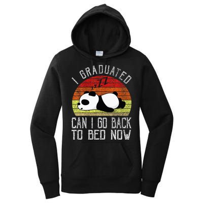I Graduated Can I Go Back To Bed Now Cute Panda Sleeping Women's Pullover Hoodie