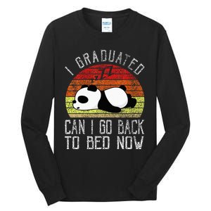 I Graduated Can I Go Back To Bed Now Cute Panda Sleeping Tall Long Sleeve T-Shirt