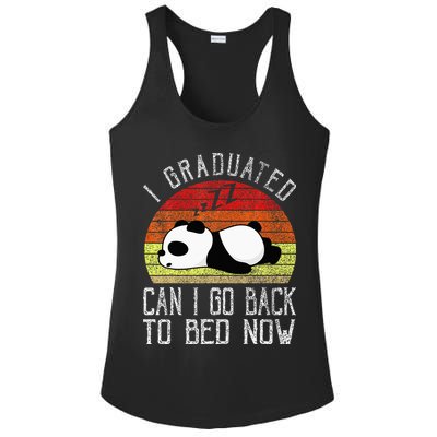 I Graduated Can I Go Back To Bed Now Cute Panda Sleeping Ladies PosiCharge Competitor Racerback Tank