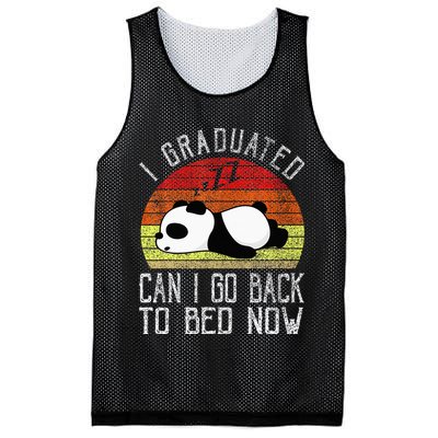 I Graduated Can I Go Back To Bed Now Cute Panda Sleeping Mesh Reversible Basketball Jersey Tank