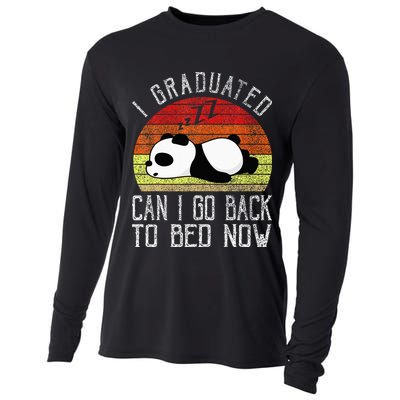 I Graduated Can I Go Back To Bed Now Cute Panda Sleeping Cooling Performance Long Sleeve Crew