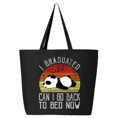 I Graduated Can I Go Back To Bed Now Cute Panda Sleeping 25L Jumbo Tote