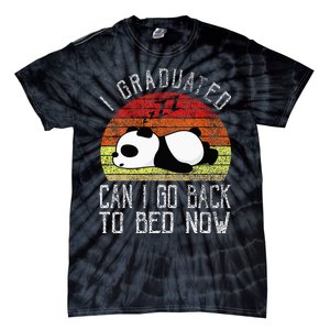 I Graduated Can I Go Back To Bed Now Cute Panda Sleeping Tie-Dye T-Shirt