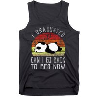 I Graduated Can I Go Back To Bed Now Cute Panda Sleeping Tank Top