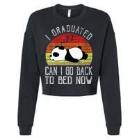 I Graduated Can I Go Back To Bed Now Cute Panda Sleeping Cropped Pullover Crew