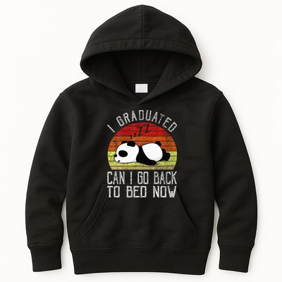 I Graduated Can I Go Back To Bed Now Cute Panda Sleeping Kids Hoodie